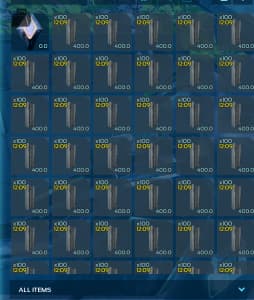 Slotcap of Items (Any Item)